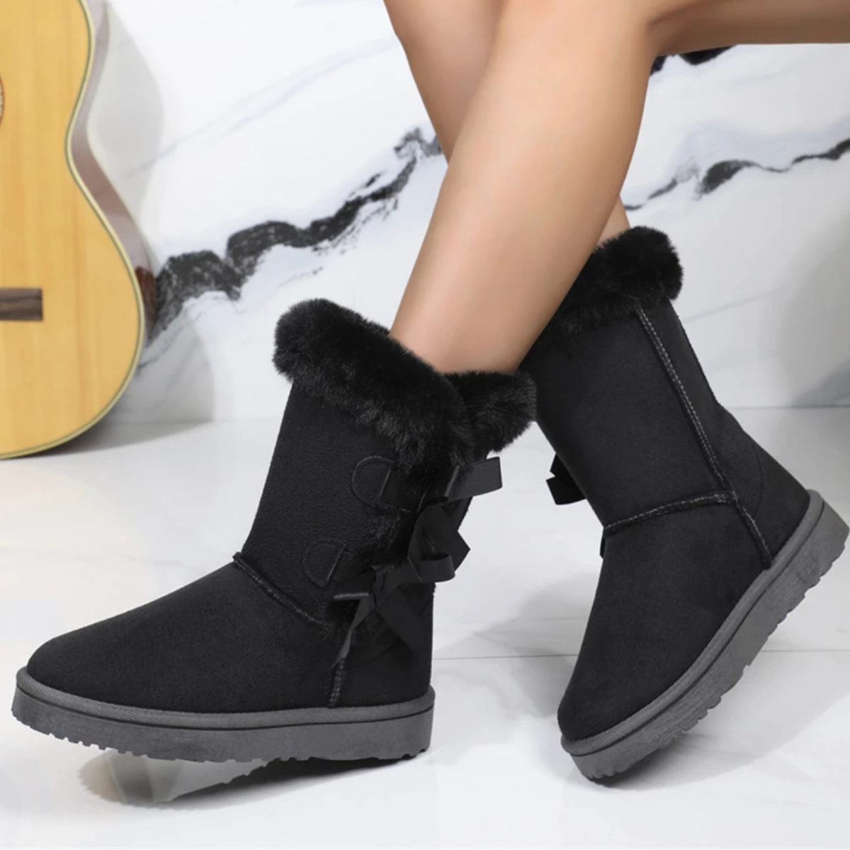 Noémie - Bottes d'hiver rembourrées avec fourrure