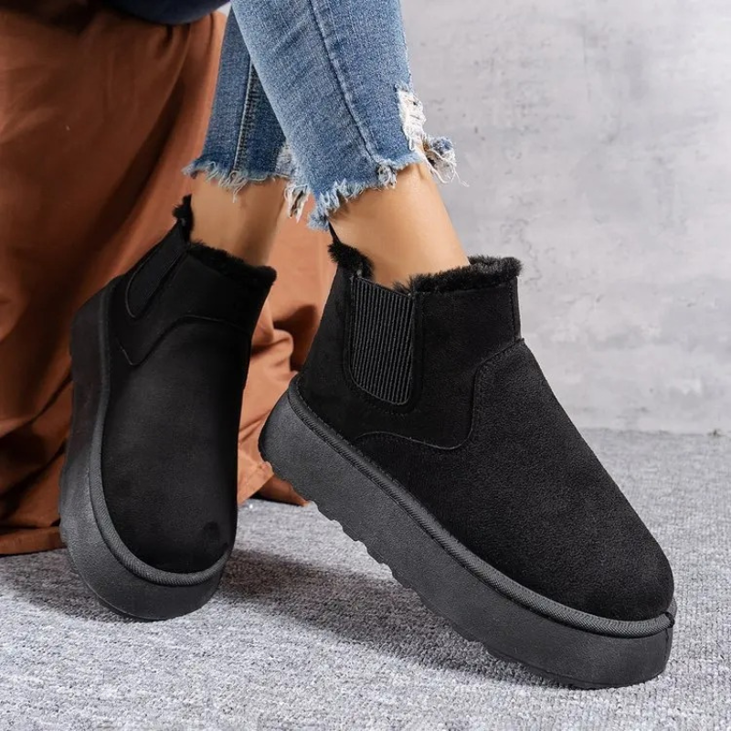 Tess - Bottes d'hiver confortablement rembourrées à bout rond
