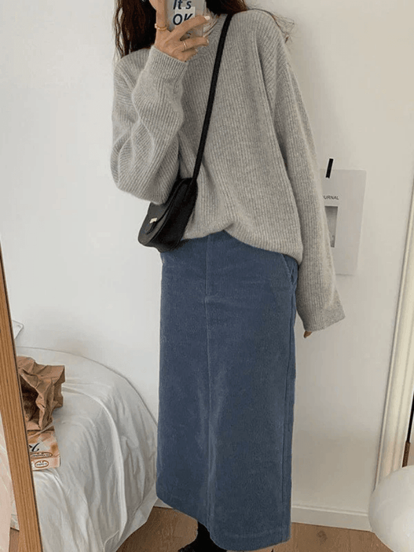 Lina - Pull minimaliste à col rond - Confortable pour femme