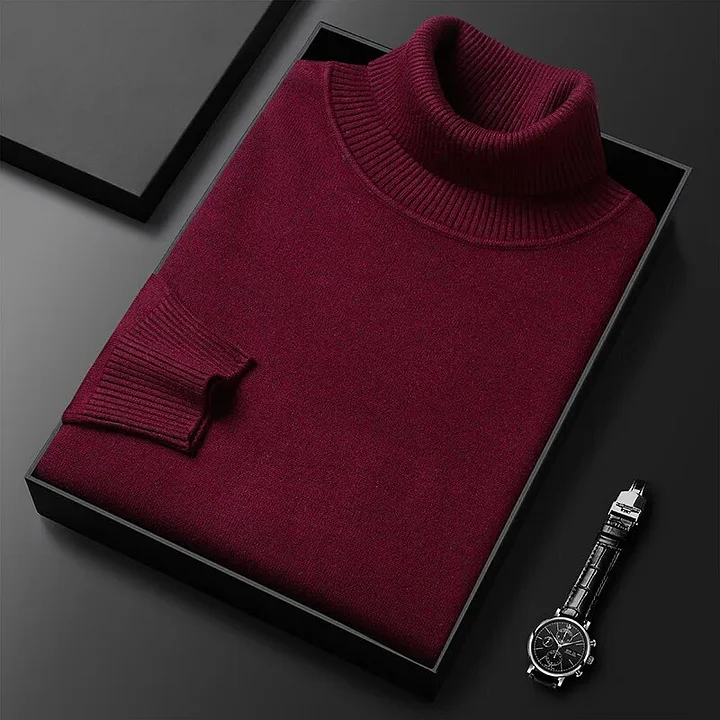 Pull à col roulé à la mode avec une coupe ajustée pour le temps froid