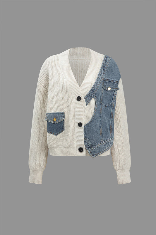 La Vie │ Cardigan asymétrique en denim