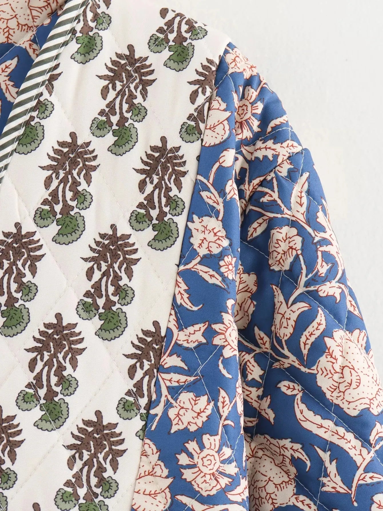 Sylvie - Veste Matelassée Imprimée Réversible pour Femme