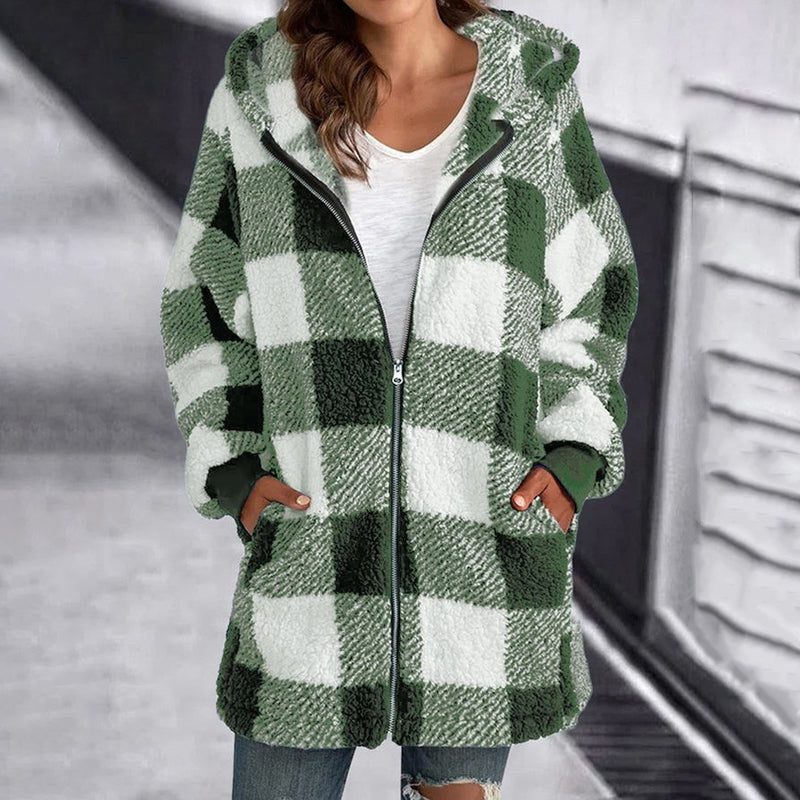Manteau à carreaux décontracté - Frania