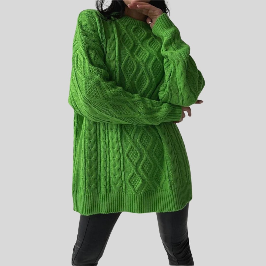 Enna - Robe en maille texturée avec torsades et coupe ample