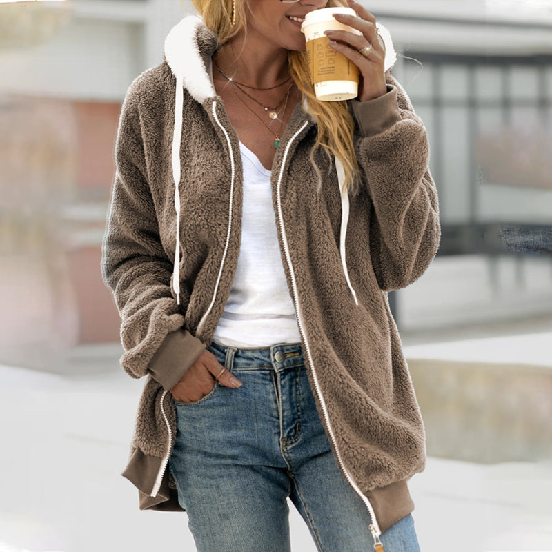 Veste zippée douce pour femmes