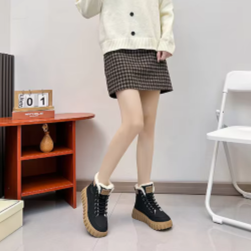 Isabelle - Chaussures d'hiver souples et imperméables à la fourrure pour dames