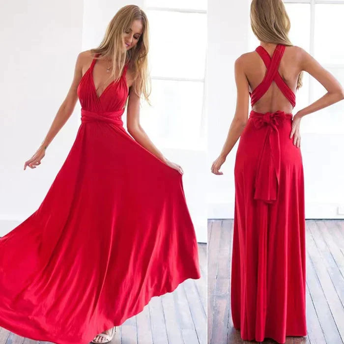 Janah - Robe portefeuille élastique à bretelles