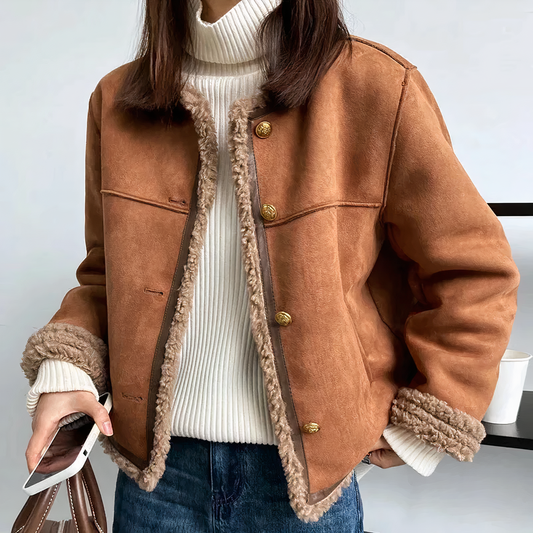Veste Sherpa Boutonnée - Jolana