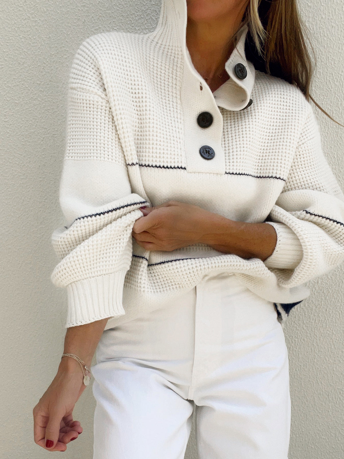 La Vie │ Pull à boutons