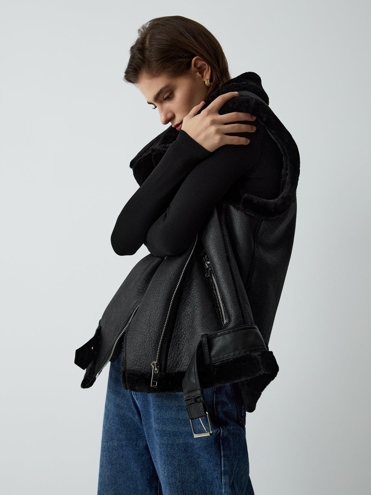 La Vie │ Gilet en faux cuir
