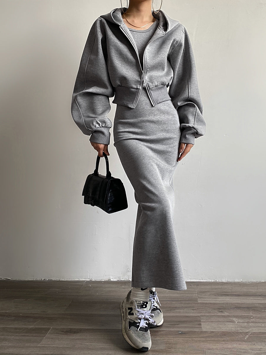 La Vie │ Zip Crop Hoodie