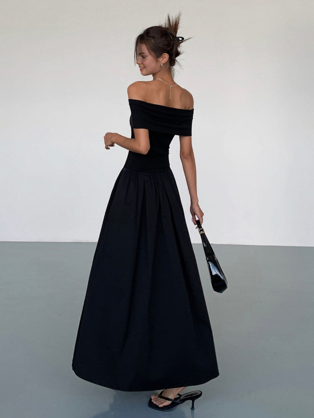 Isabelle - Frenchy Robe Longue Solide Sans Bretelles