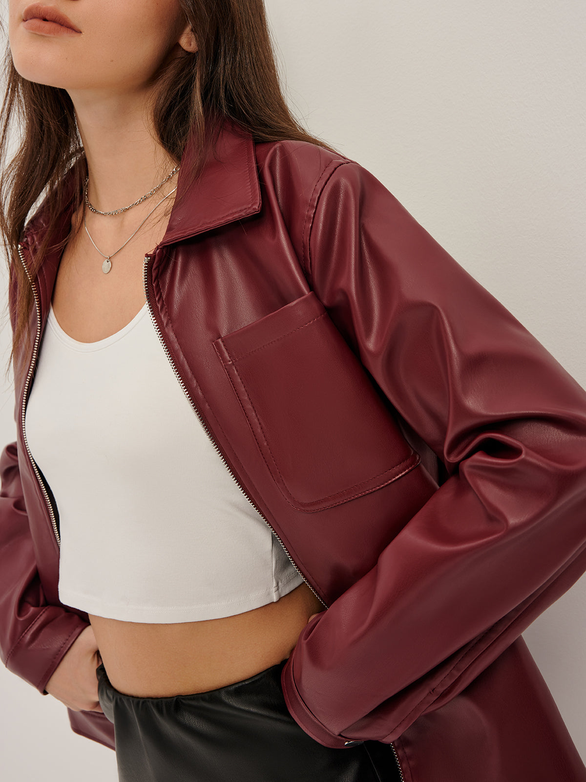 La Vie │ Veste zippée en faux cuir