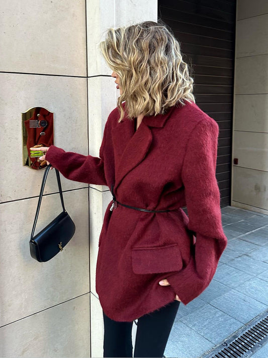 La Vie │ Blazer ceinturé en laine