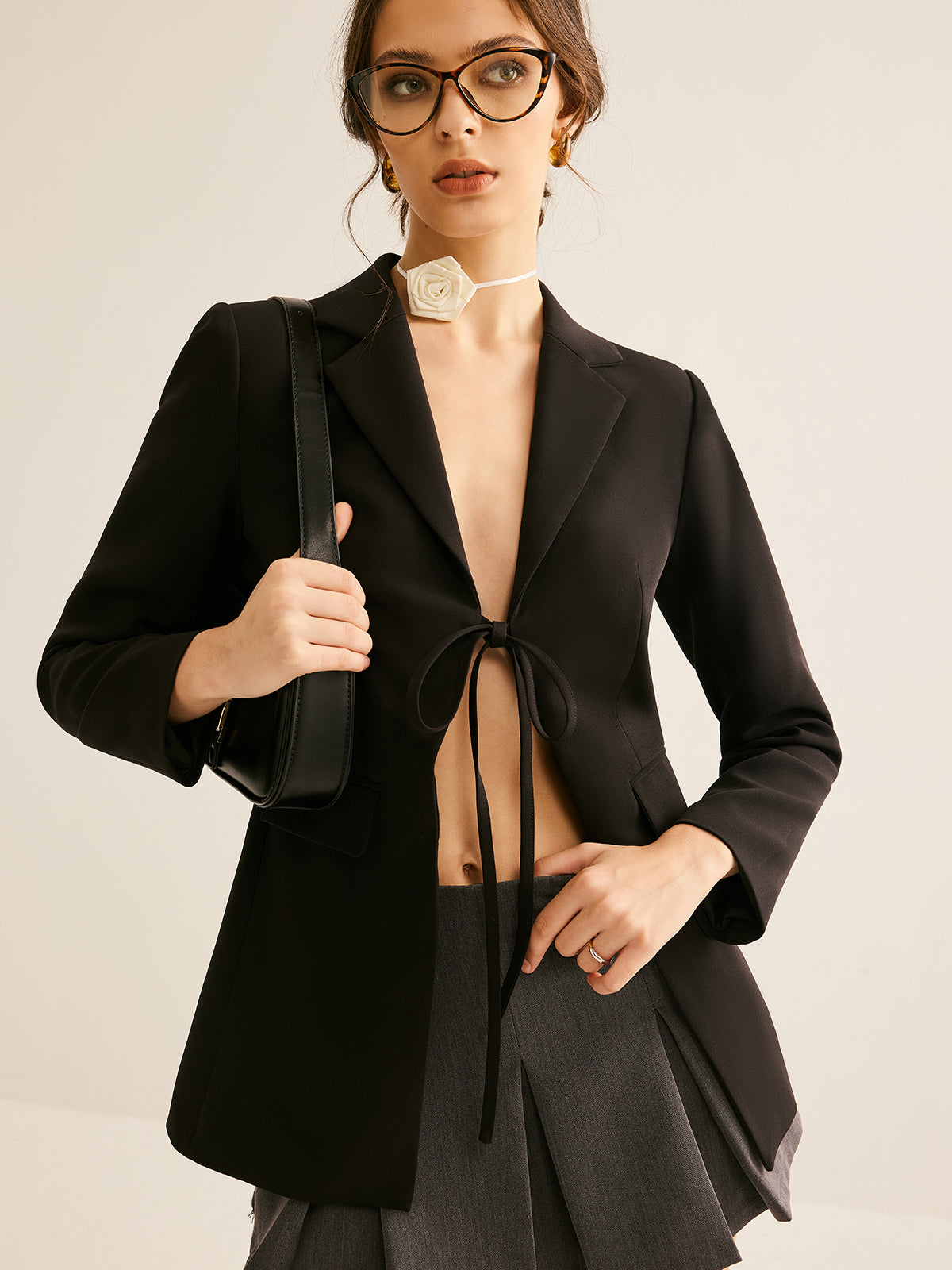 La Vie │ Blazer à revers avec cravate