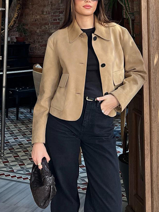 La Vie │ Veste à revers à boutons souples