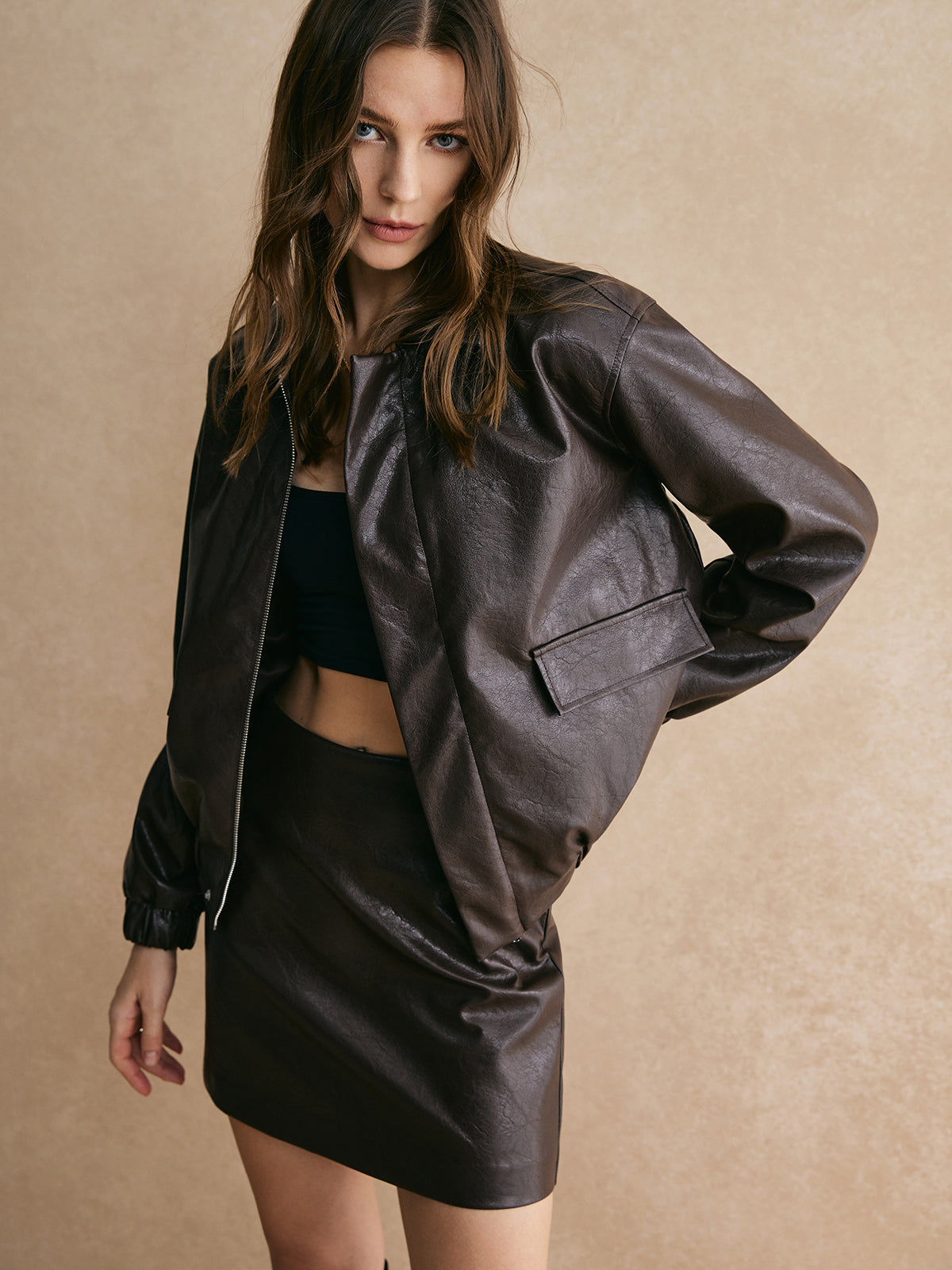 La Vie │ Veste vintage en faux cuir