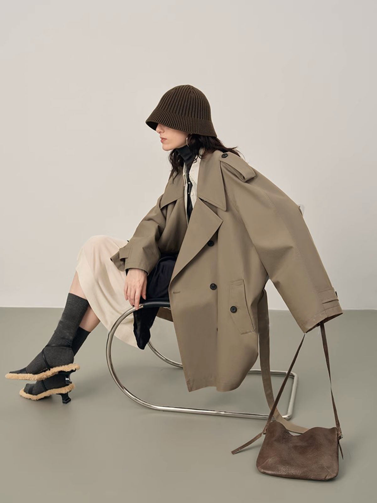 La Vie │ Trench-coat ample avec ceinture
