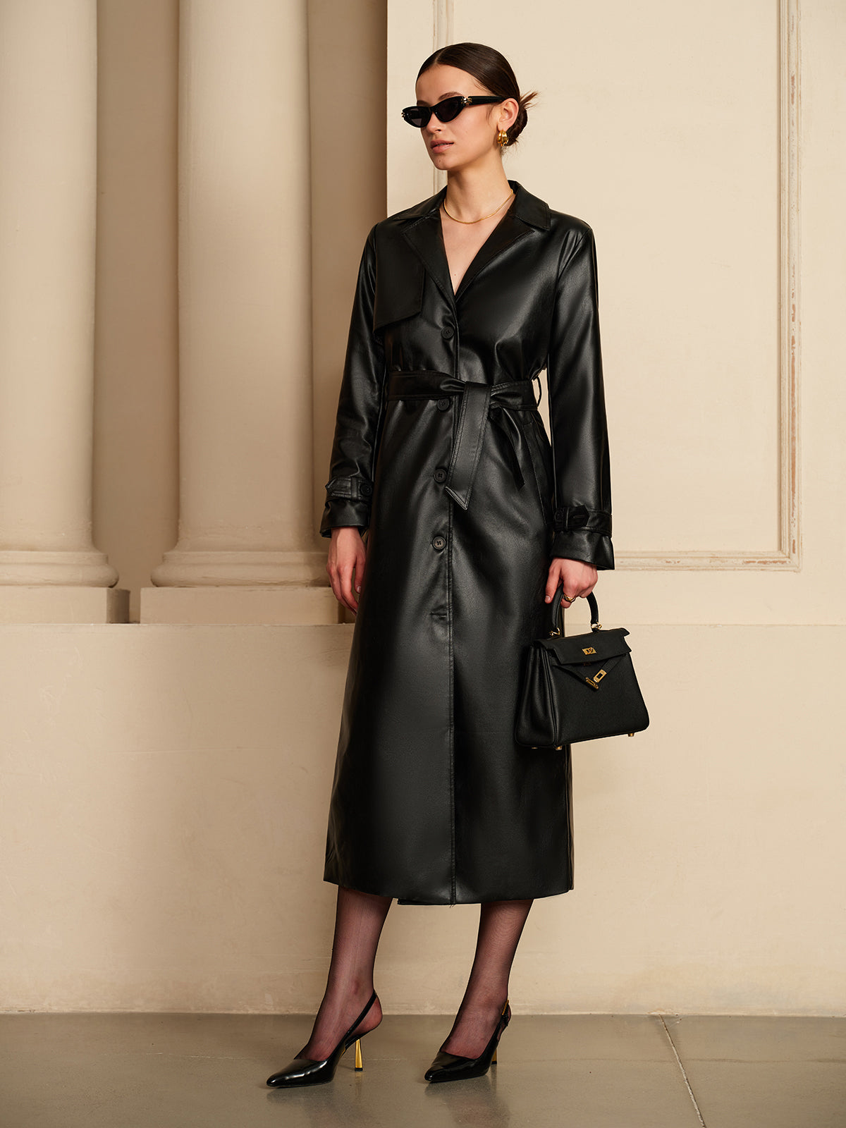 La Vie │ Veste en cuir à col en V