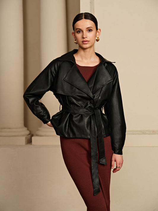 La Vie │ Veste en cuir à corset