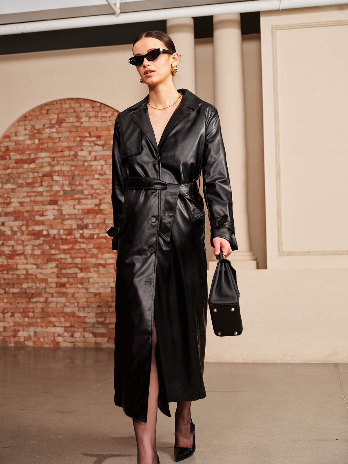 La Vie │ Veste en cuir à col en V