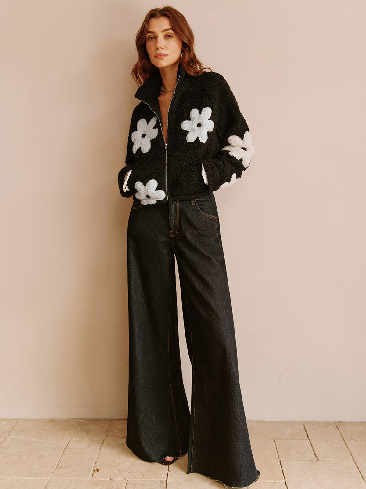 La Vie │ Veste polaire à fleurs