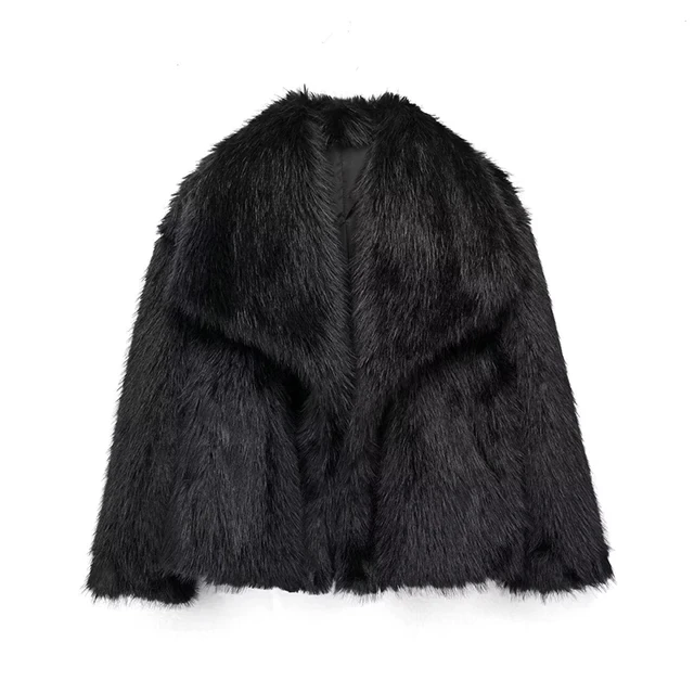 SofiaScintilla - Manteau d'hiver tendance en fausse fourrure pour femme