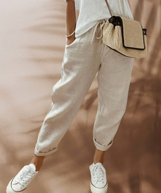 Genoveva - Pantalon en lin facile et à la mode