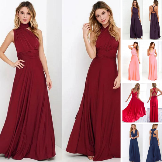 Janah - Robe portefeuille élastique à bretelles