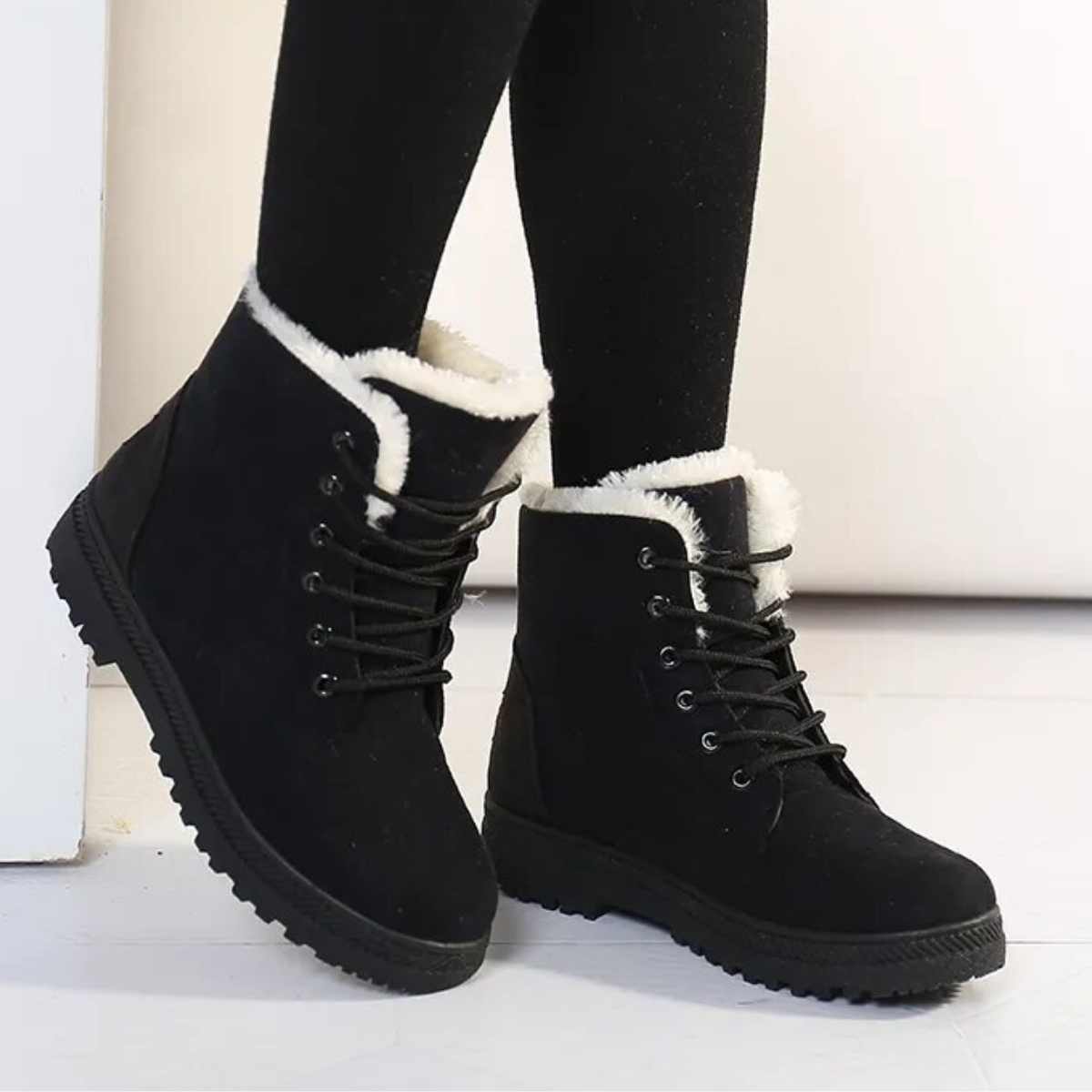 Léa - Bottes De Neige Antidérapantes Avec Lacets