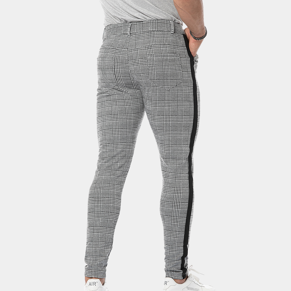 Anton - Pantalon à carreaux skinny pour hommes