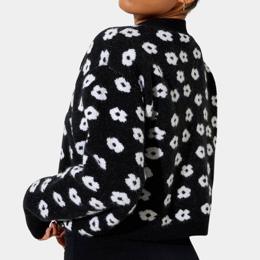 Evita - Cardigan à Fleurs Élégant pour Femme