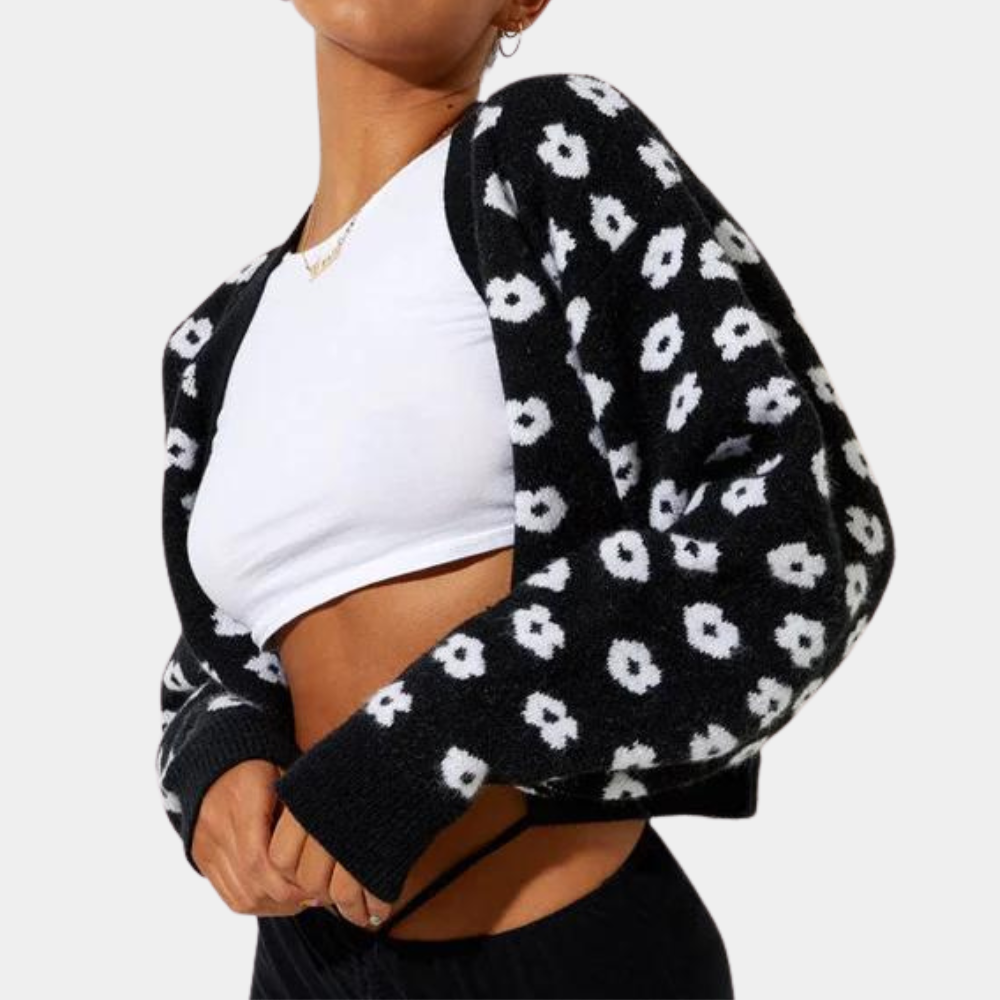 Evita - Cardigan à Fleurs Élégant pour Femme