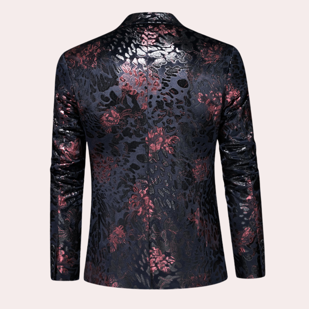 Alfons - Élégant blazer à accents floraux pour hommes