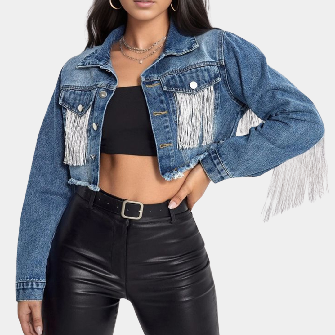 Lenore - Veste rétro à pompon pour femmes