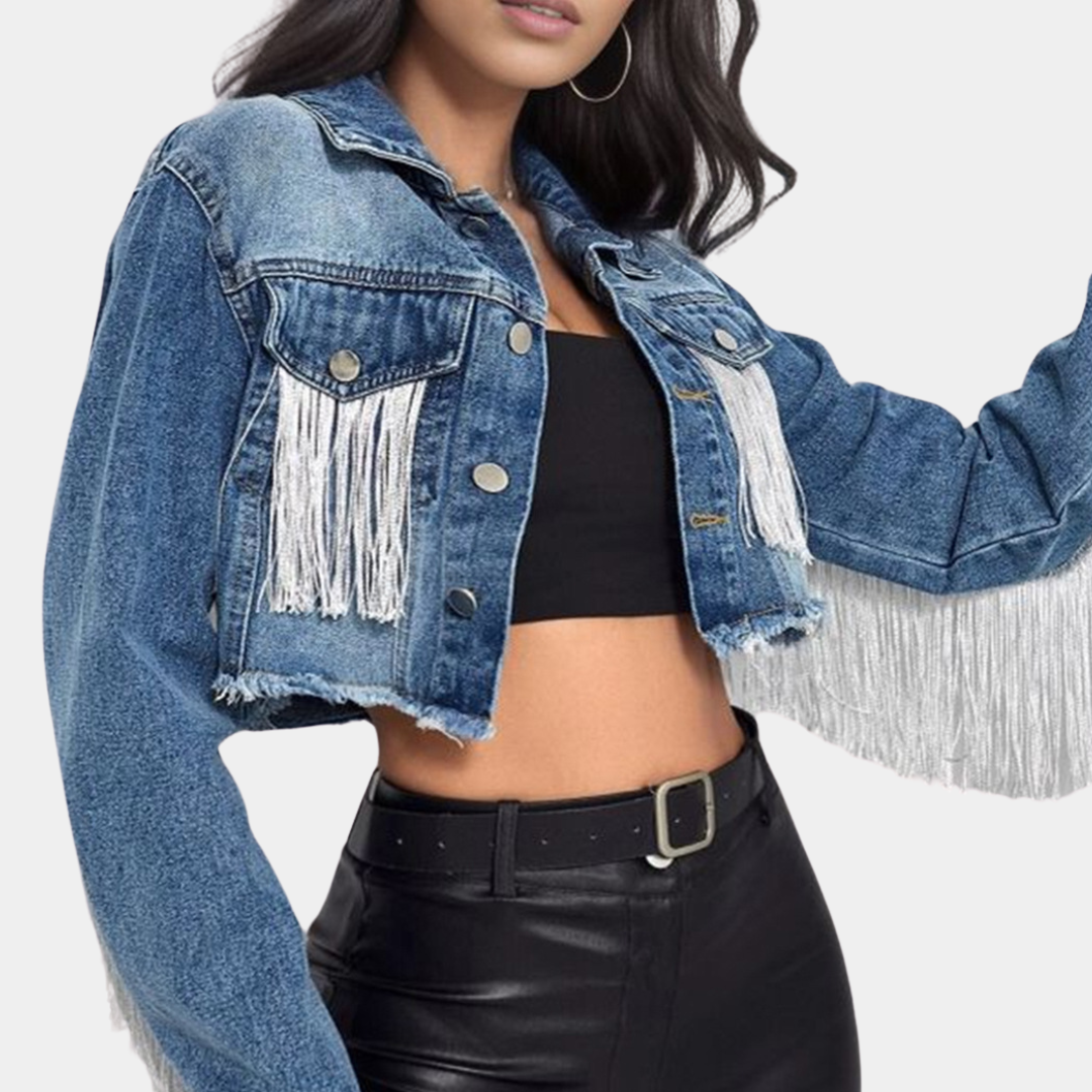 Lenore - Veste rétro à pompon pour femmes