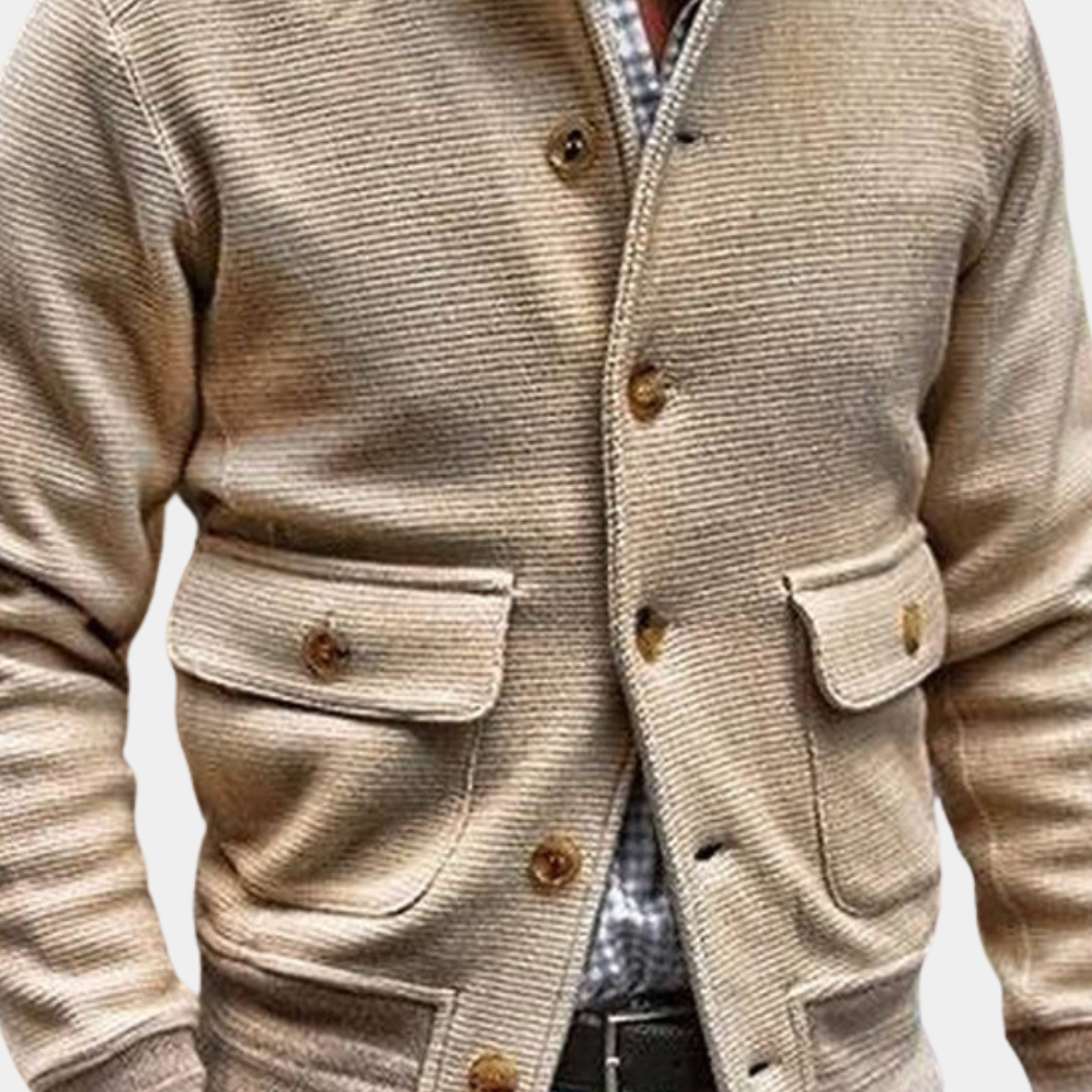 Edmond - Veste Décontractée pour Hommes avec Col Haut