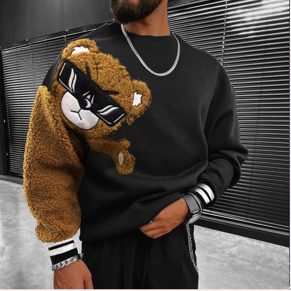 Bernd - Sweat avec Broderie Ours pour Homme