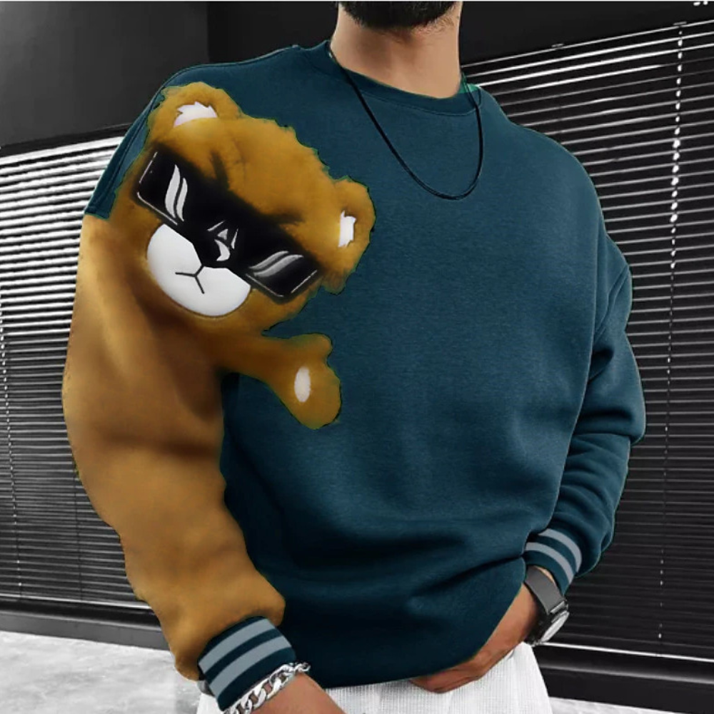 Bernd - Sweat avec Broderie Ours pour Homme