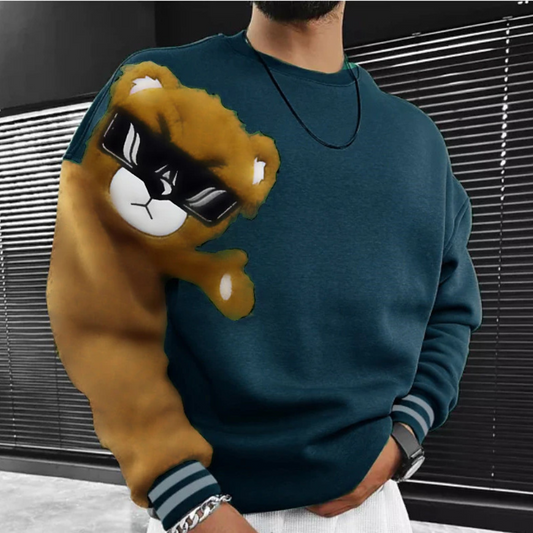 Bernd - Sweat avec Broderie Ours pour Homme