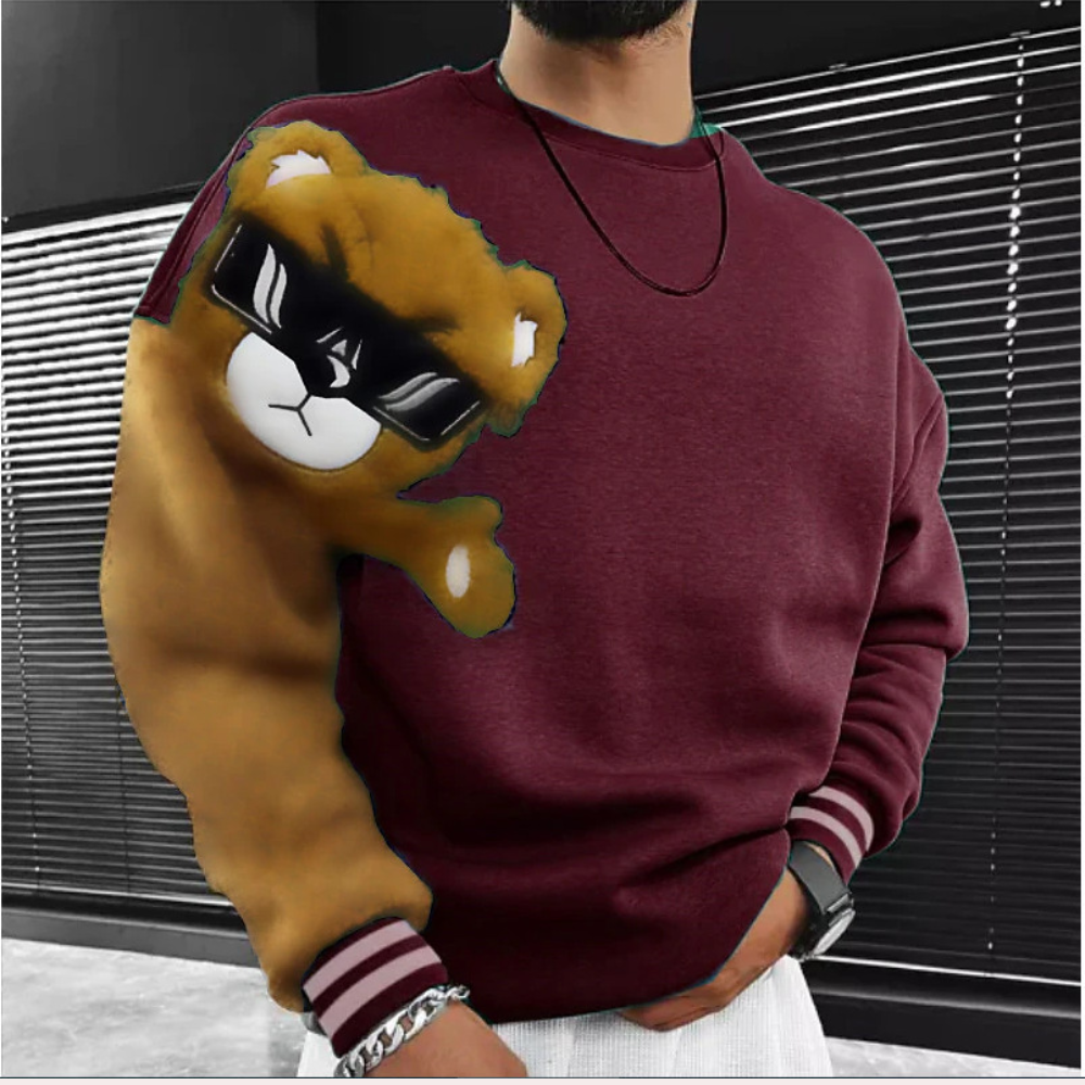 Bernd - Sweat avec Broderie Ours pour Homme