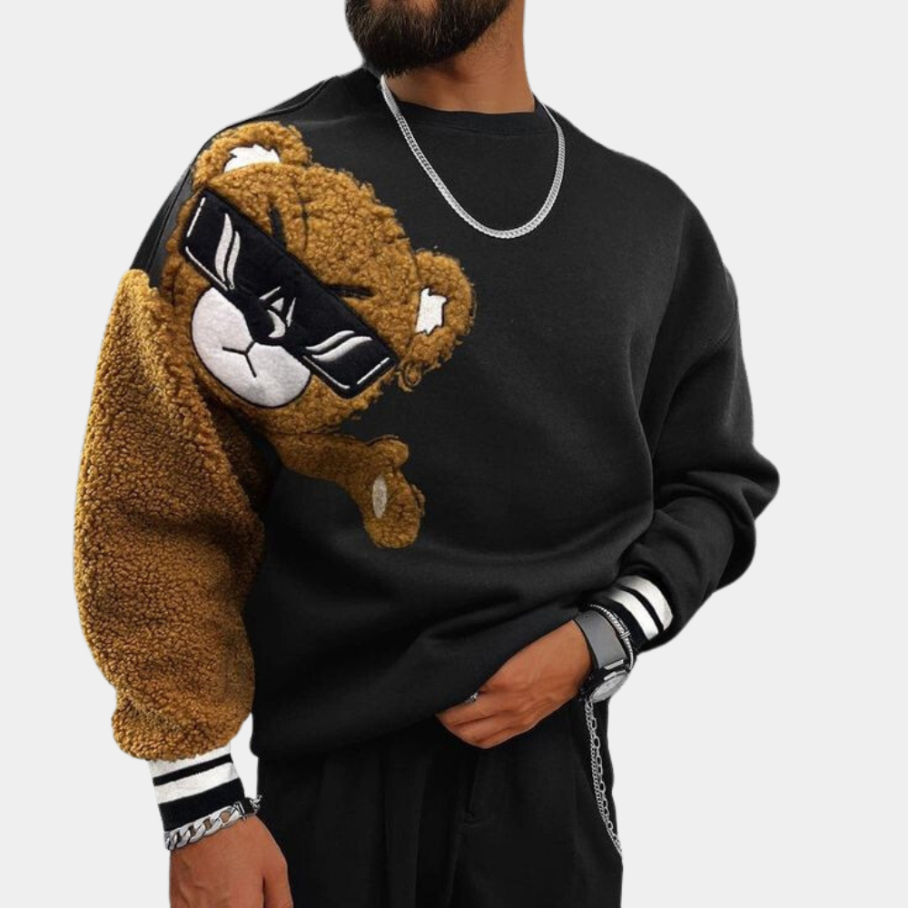 Bernd - Sweat avec Broderie Ours pour Homme