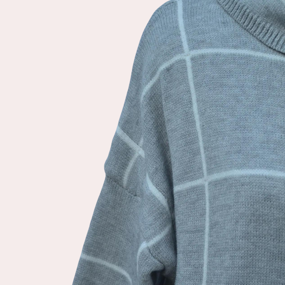 Elda - Pull à carreaux tendance pour femmes