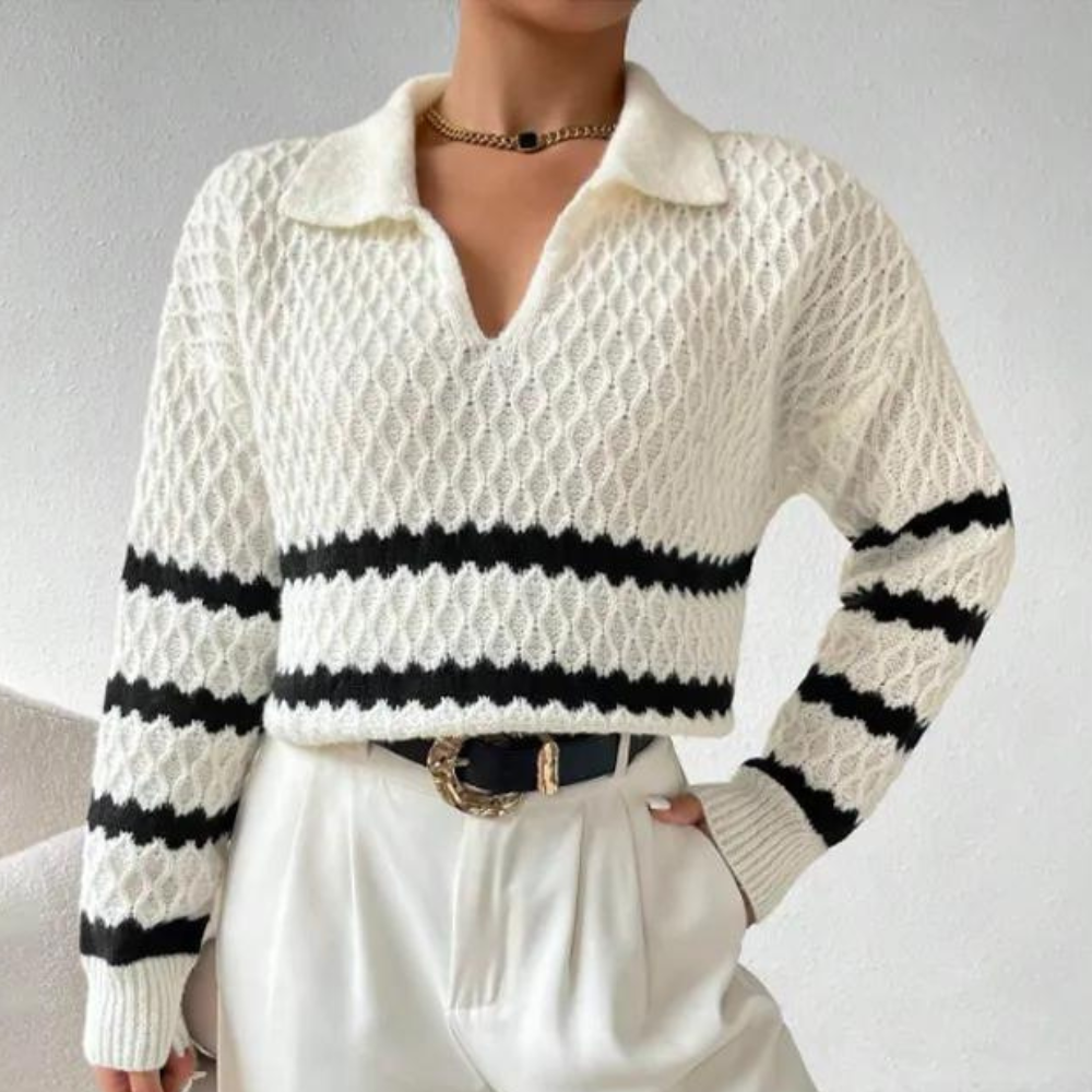 Kasia - Pull rayé à la mode pour femmes