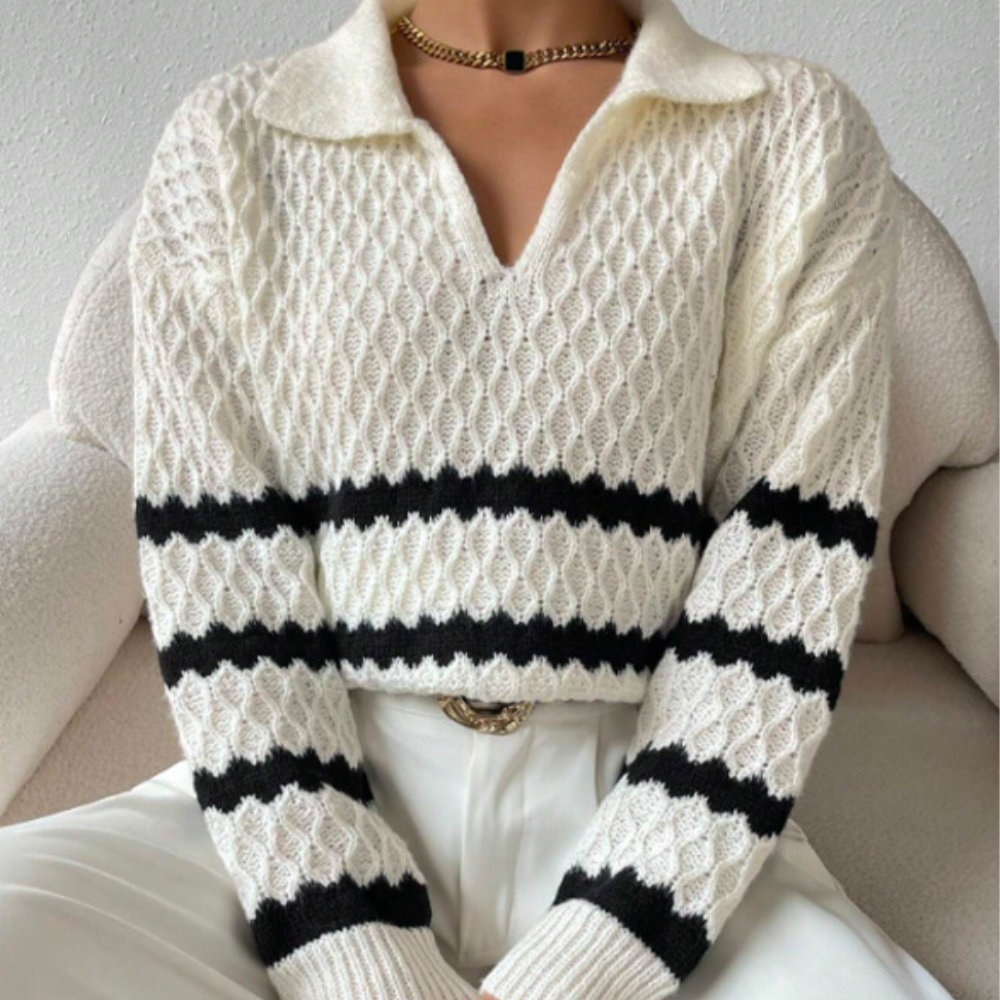 Kasia - Pull rayé à la mode pour femmes
