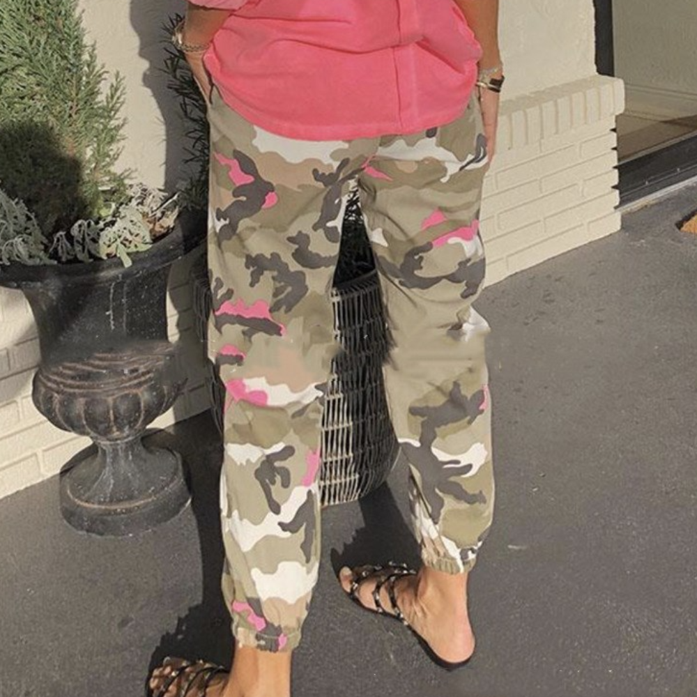Myrsini - Pantalon de camouflage tendance pour femmes