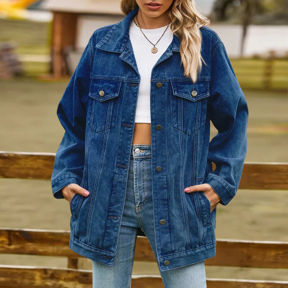 Elizabeth - Veste en jean confortable d'hiver pour femmes