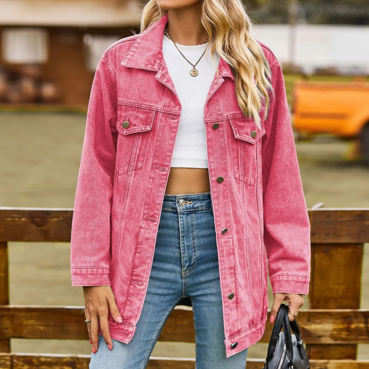 Elizabeth - Veste en jean confortable d'hiver pour femmes