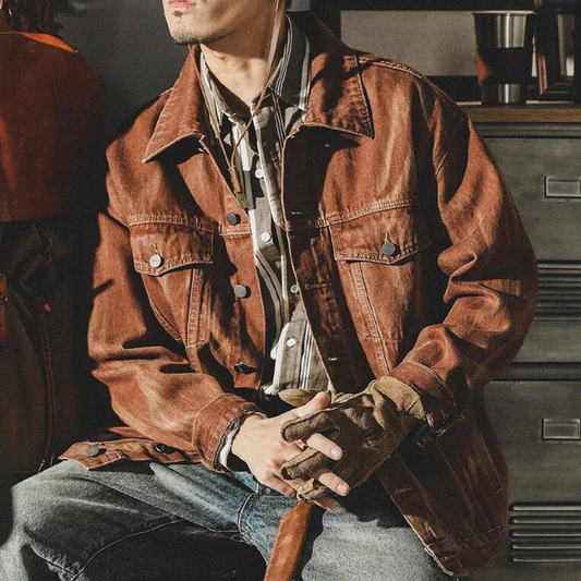 George - Manteau en denim élégant et vintage pour hommes