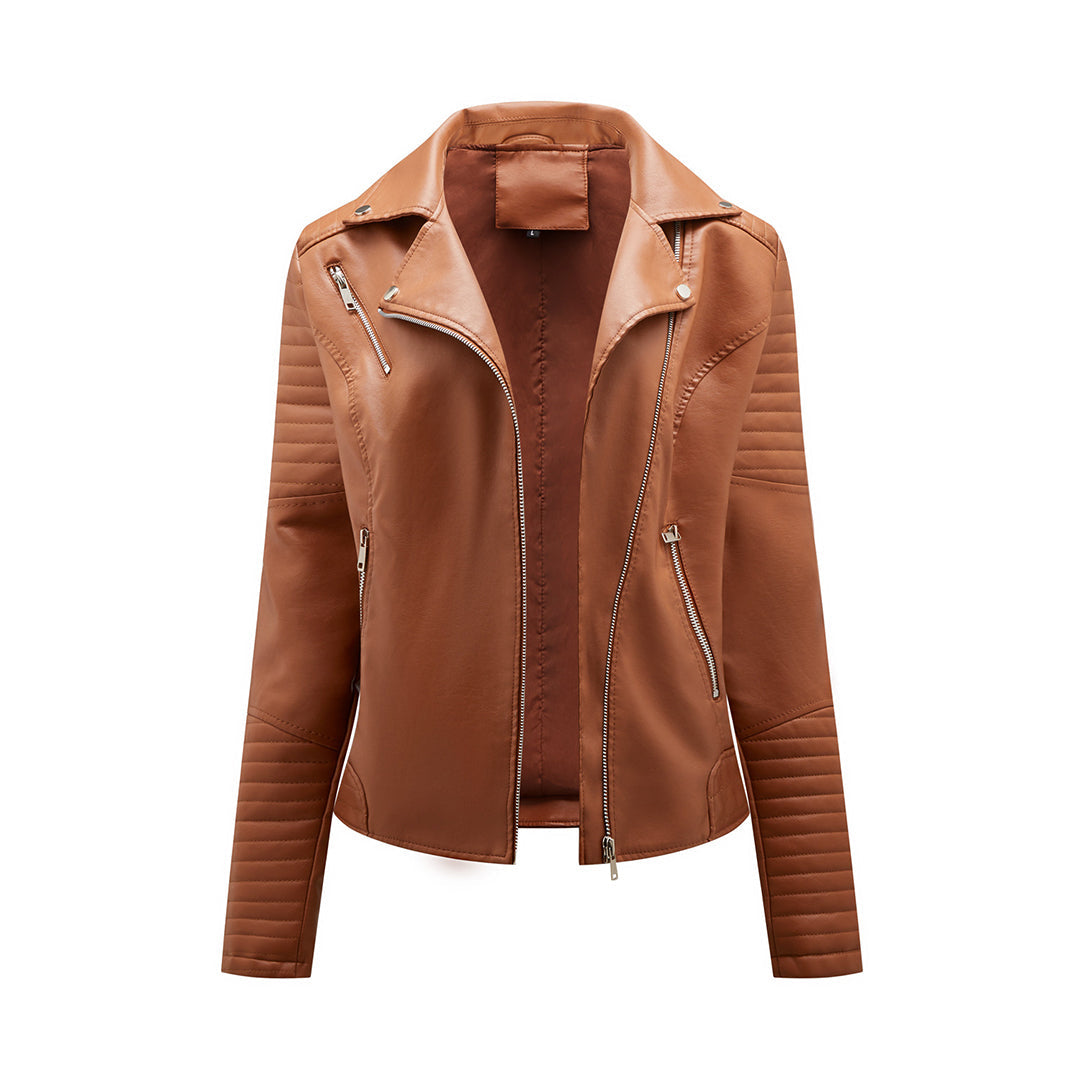 Veste en cuir entièrement zippée - Méribel